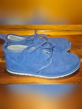 UGG Maksim Chukka Men's Blue Suede Wool Lined Shoes Boots